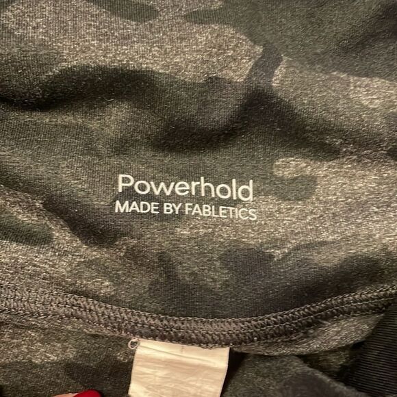 Fabletics on the Go Powerhold High Waisted Mesh Legging in Charcoal Camo Medium - Picture 8 of 9